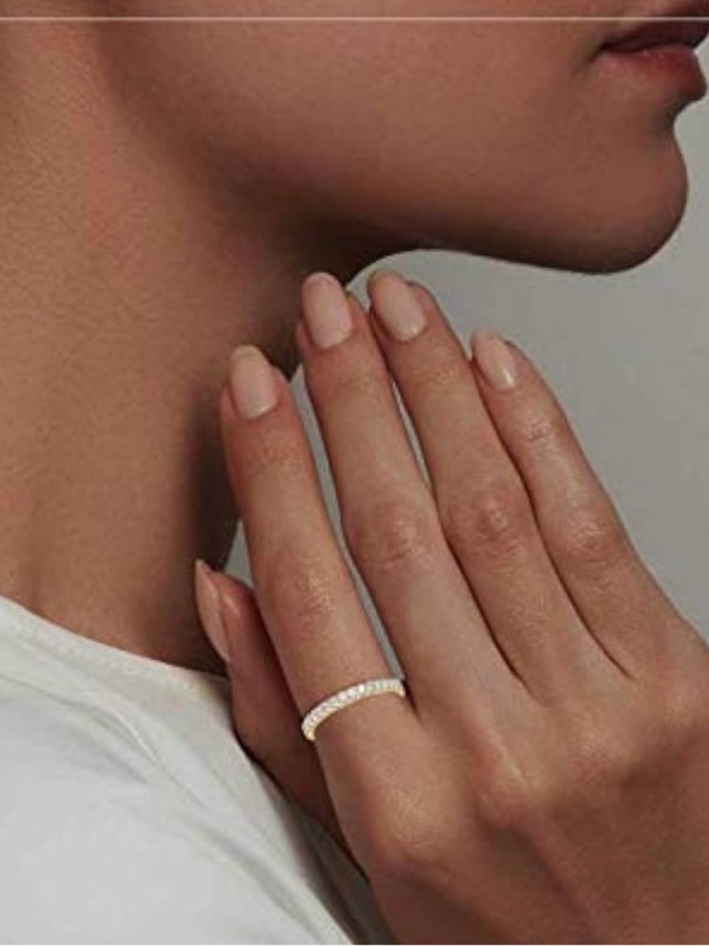Certified VVS Gems White Diamond 18k Gold Half Eternity Ring Size 7 - Picture 2 of 13